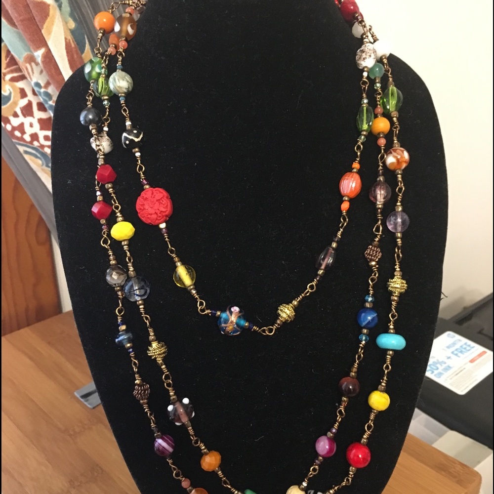 Triple strand necklace